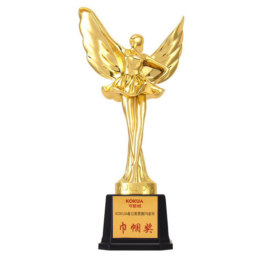 Trofeo de baile de vela Ángel hombre dorado medalla Oscar escuela al por mayor institución de entrenamiento baile medalla de competencia