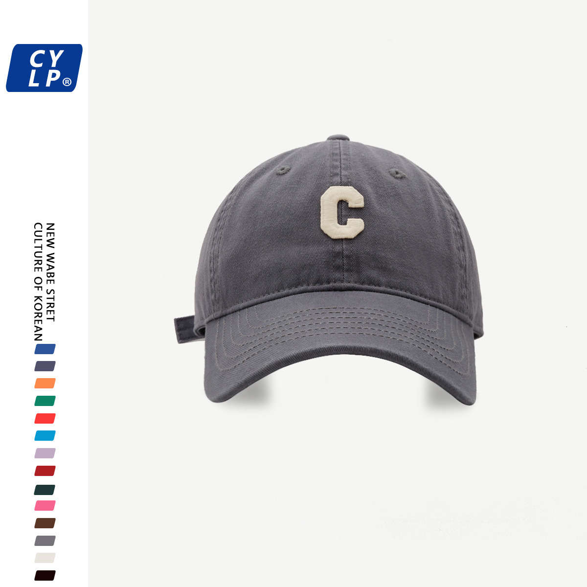 灰色 28-新C字母棒球帽