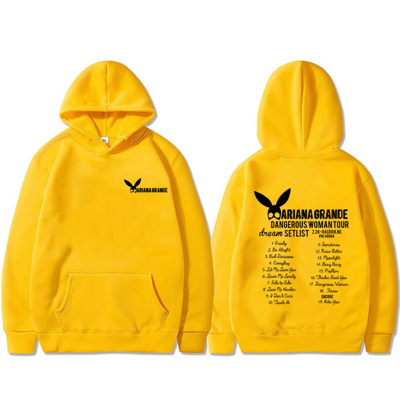 Moda Ariana Grande Dangerous Mujer Tour Merch Hoodie Male
