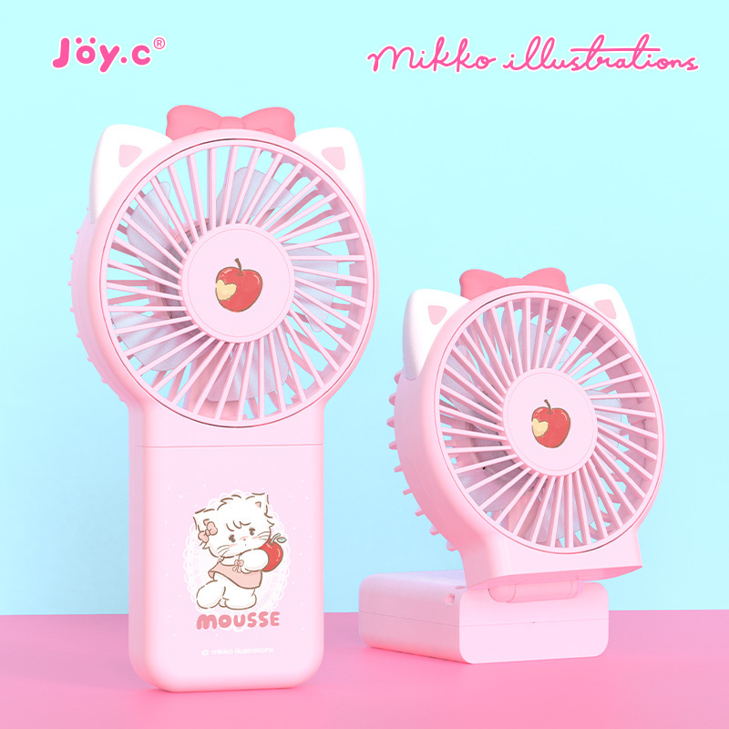Mikko シリーズさまざまな小型ファンポータブルミニかわいい漫画 USB ハンドヘルド首吊り折りたたみファン|undefined