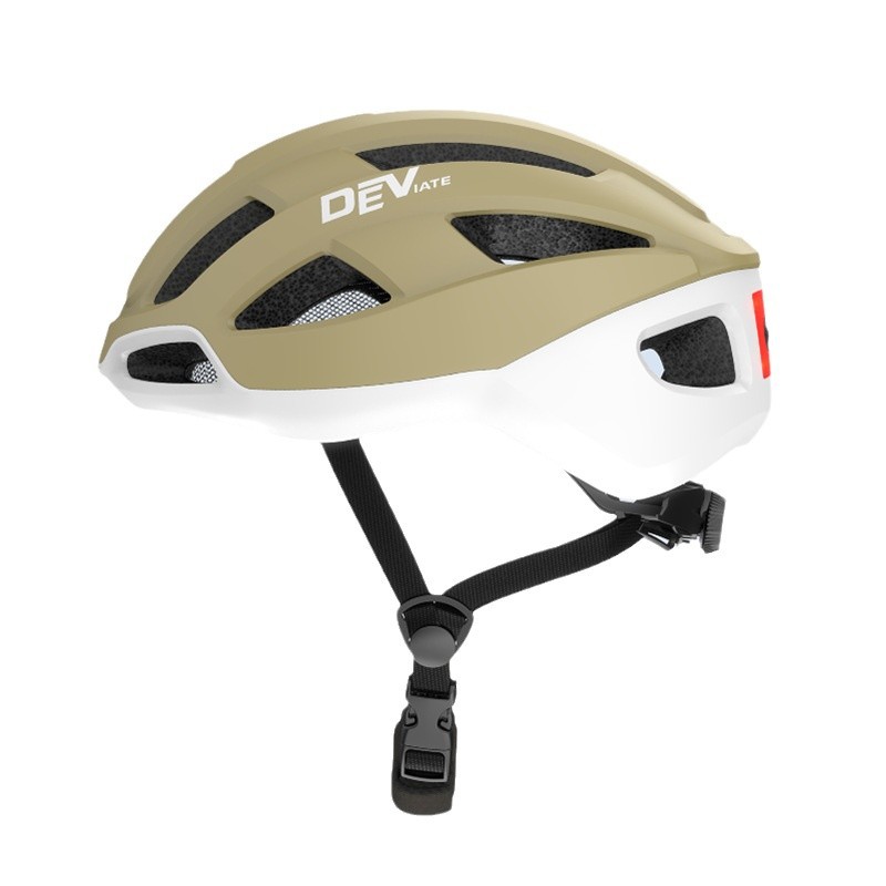 Casco de bicicleta de montaña con tres luces traseras brillantes, un casco de ciclismo unisex con ribetas