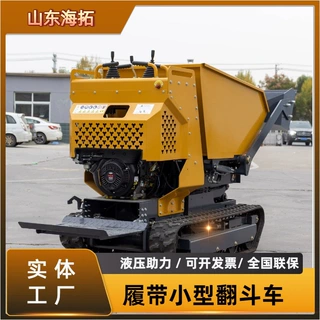 出口英国燃油款小型翻斗车 农用山地自卸车 双层升降履带运输车
