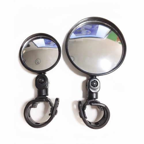 Rearview Mirror, 360-degree Wide-angle Convex Mirror, Single Bike Reflector, Mountain Bike Rearview Mirror with Silicone Handle