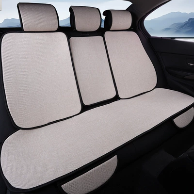 Special Seat Cushion for Small Cars, Default Four Seasons Pad - off-white-rear-three-seater-default-item