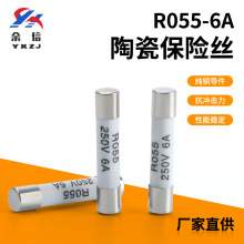 现货直供熔断器熔芯保险丝管R055-6A陶瓷保险丝管 250V陶瓷保险丝