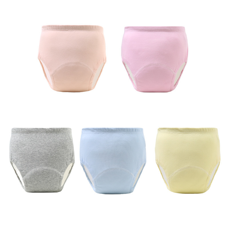 Baby Training Pants Toddler Potty Training Underwear Boys and Girls Children's Diaper Liners Pure Cotton Washable Potty Training Aid