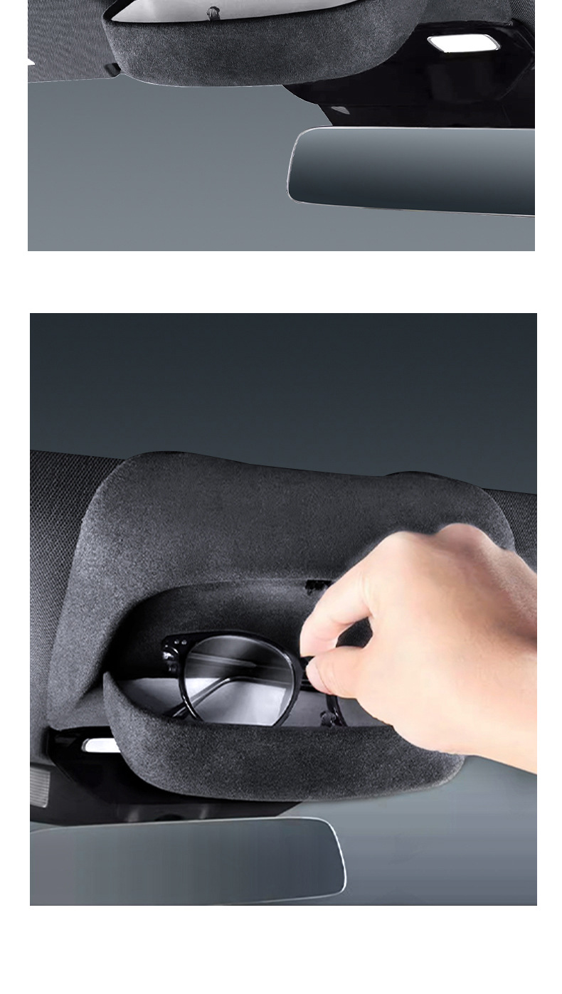 Ideal L9/L8/L7L6 Car Sunroof Glasses Case Fur Sunglasses Storage Holder Auto Supplies Modification Accessories