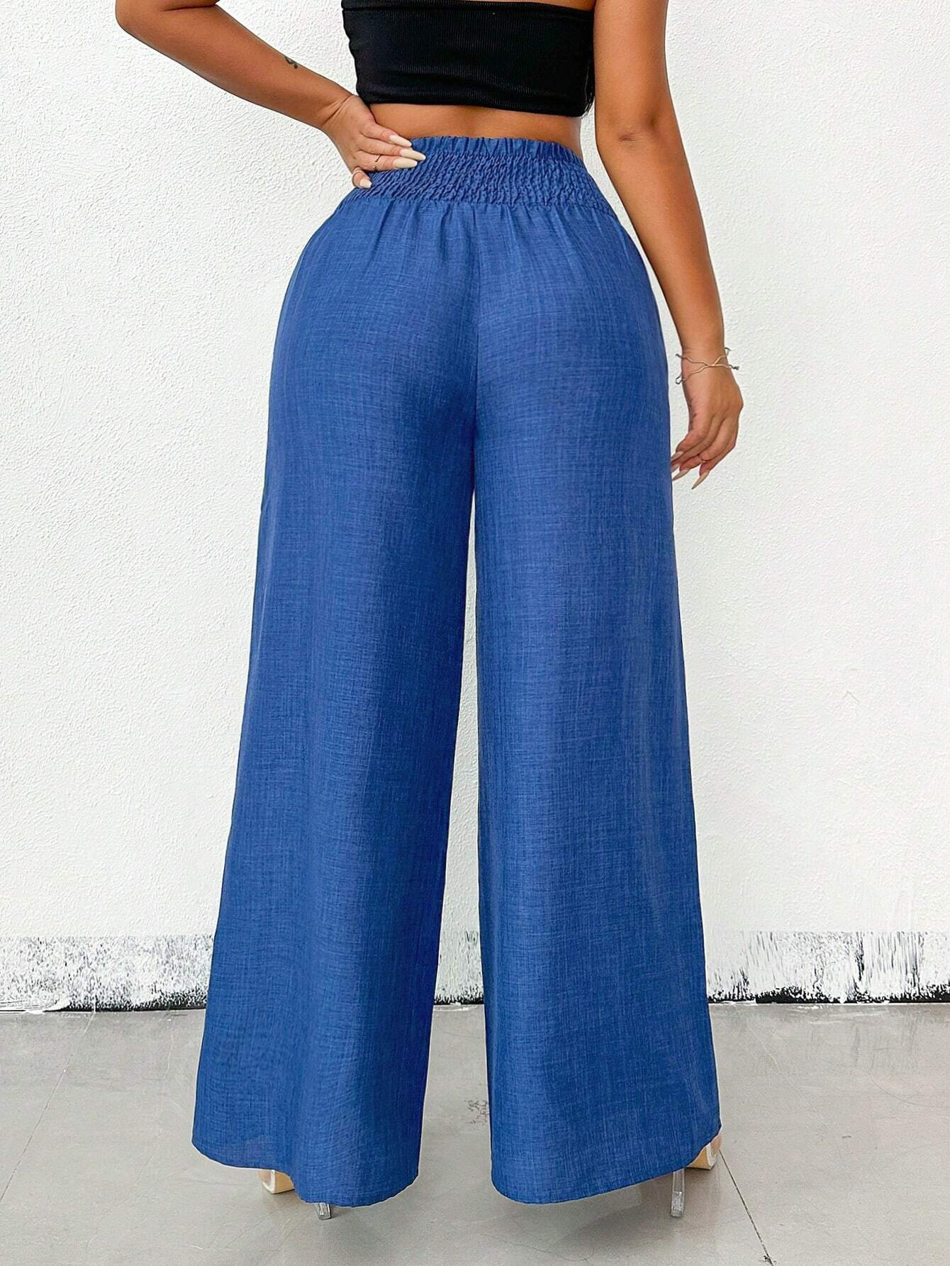 273g Weight Straight Pants Pants Length Polyester Fabric Type Low Waist Waist Line Casual Pants Pants Type Inelastic Elasticity Holiday Occasion Loose Fit Type Solid Color Pattern 2025 Spring and Summer Season Women's Gender Streetwear Style Women's Holiday Streetwear Solid Color Straight Pants Casual Pants 8