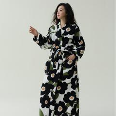 现货秋冬季新款珊瑚绒加厚美丽绒男女睡袍加长浴袍情侣睡衣抗静电