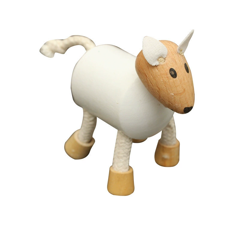 Wooden realistic constructor, farm, doll, early education