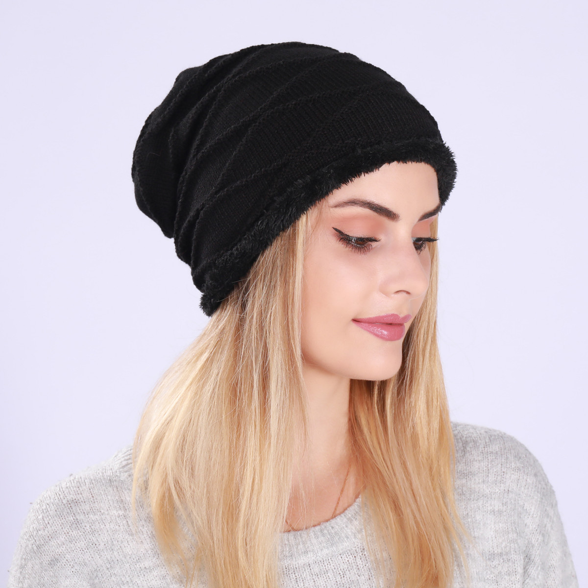 Knitted Beanie Hat For Men And Women Wool Warm Winter Hat_voghion.com