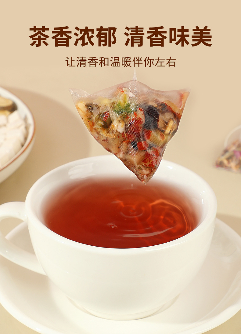 Mulberry Dandelion Rose Herbal Tea Bags 5g x 15 Pyramid Sachets Sugar Free Wellness Blend specifications