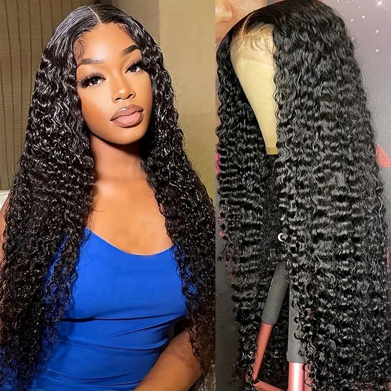 Parrucca sintetica lace front con extension capelli ricci afro_voghion.com