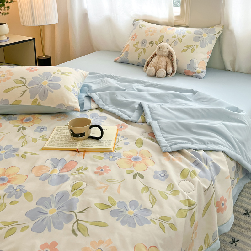 Colcha de aire acondicionado para el hogar de los niños fresco en verano, colcha de verano de jardín de infantes, lavable a máquina 2025 nueva colcha fina de verano, núcleo