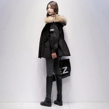 大碼派克服女2021年冬季新款韓版時尚可拆卸仿獺兔毛內膽收腰外套