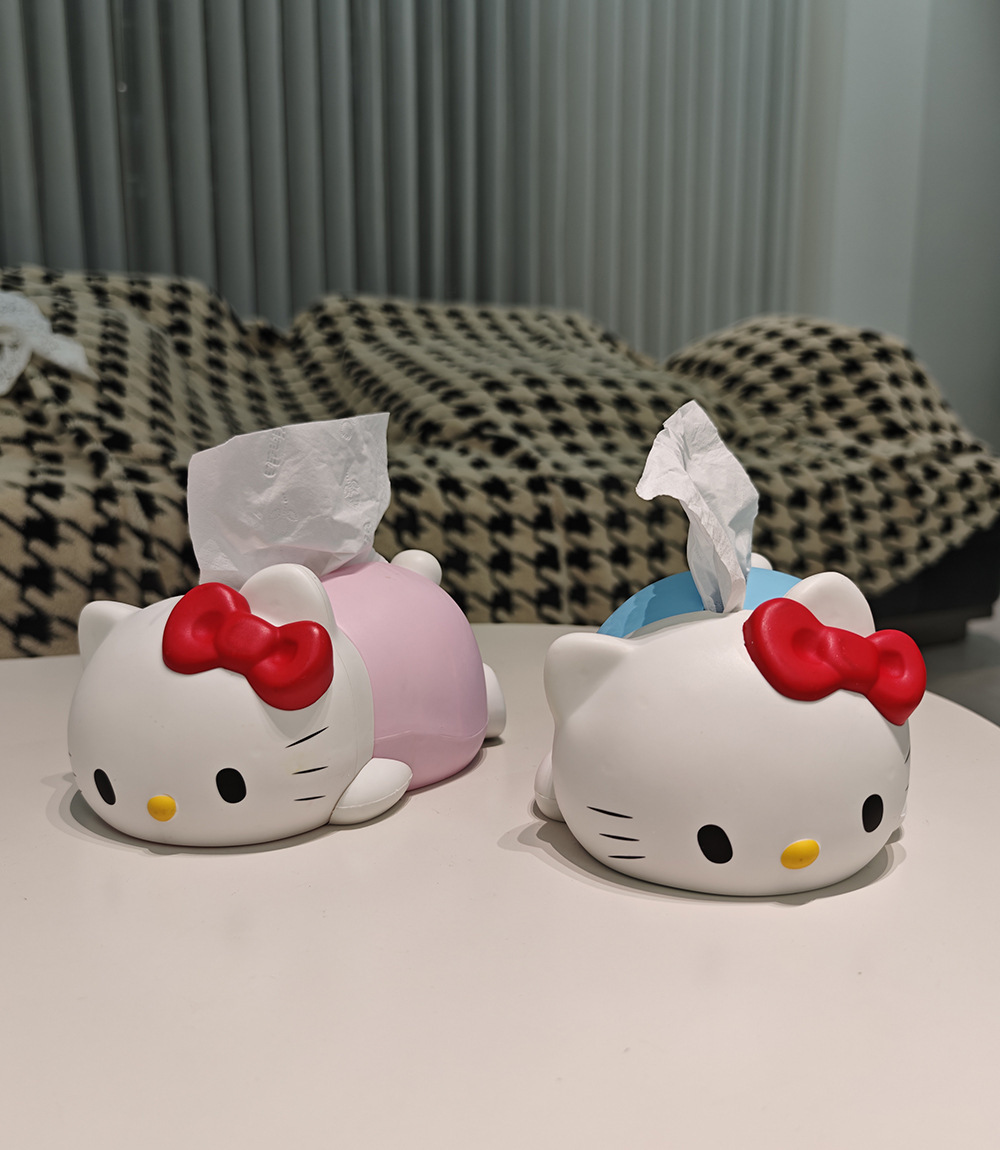 Cute to Melt Kt Tissue Box Home Living Room Tissue Box 2025 New Desktop Meal Tissue Storage Ornaments