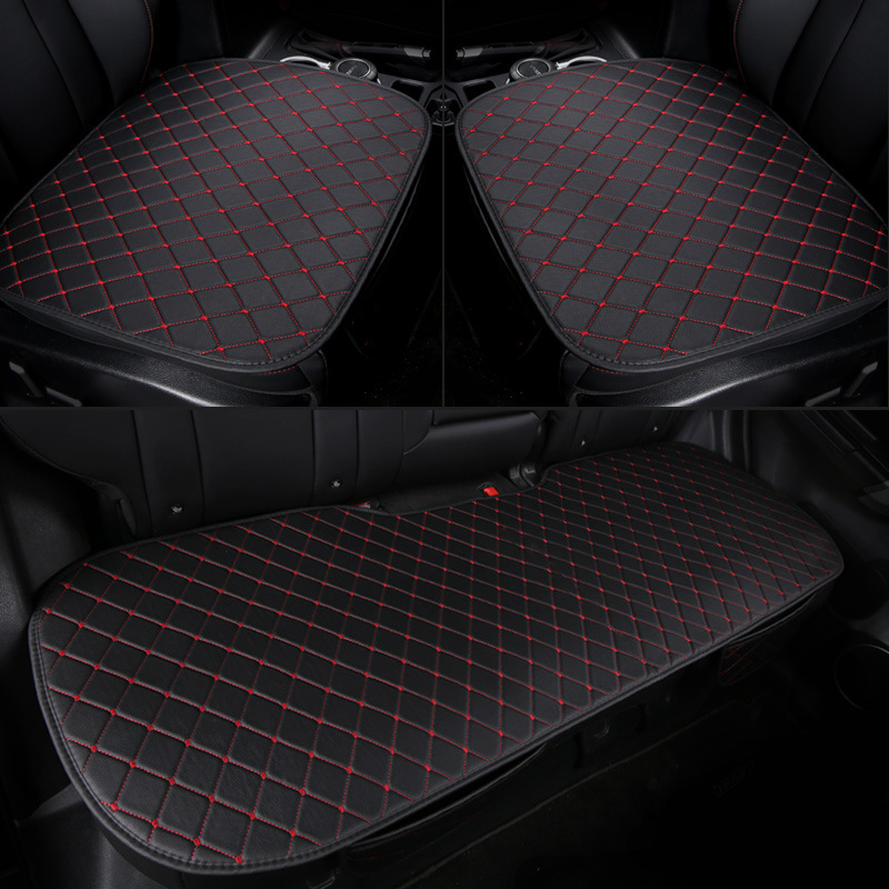 Cubierta de asiento de coche de cuero cojín del coche Four Seasons de tres piezas de asiento de coche cojín del asiento del coche image 4