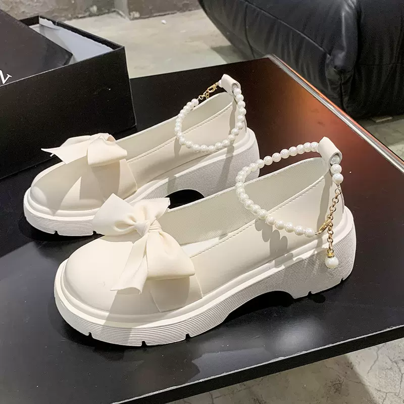 玛丽珍鞋女2025春秋季新款平底单鞋女夏款软底奶奶鞋蝴蝶结小皮鞋