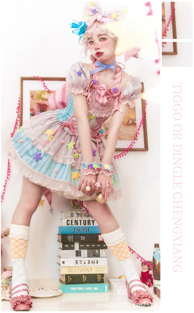 樱姬lolita原创设计正版砂糖魔法op洛丽塔轻lo裙日常连衣裙公主裙-阿里巴巴