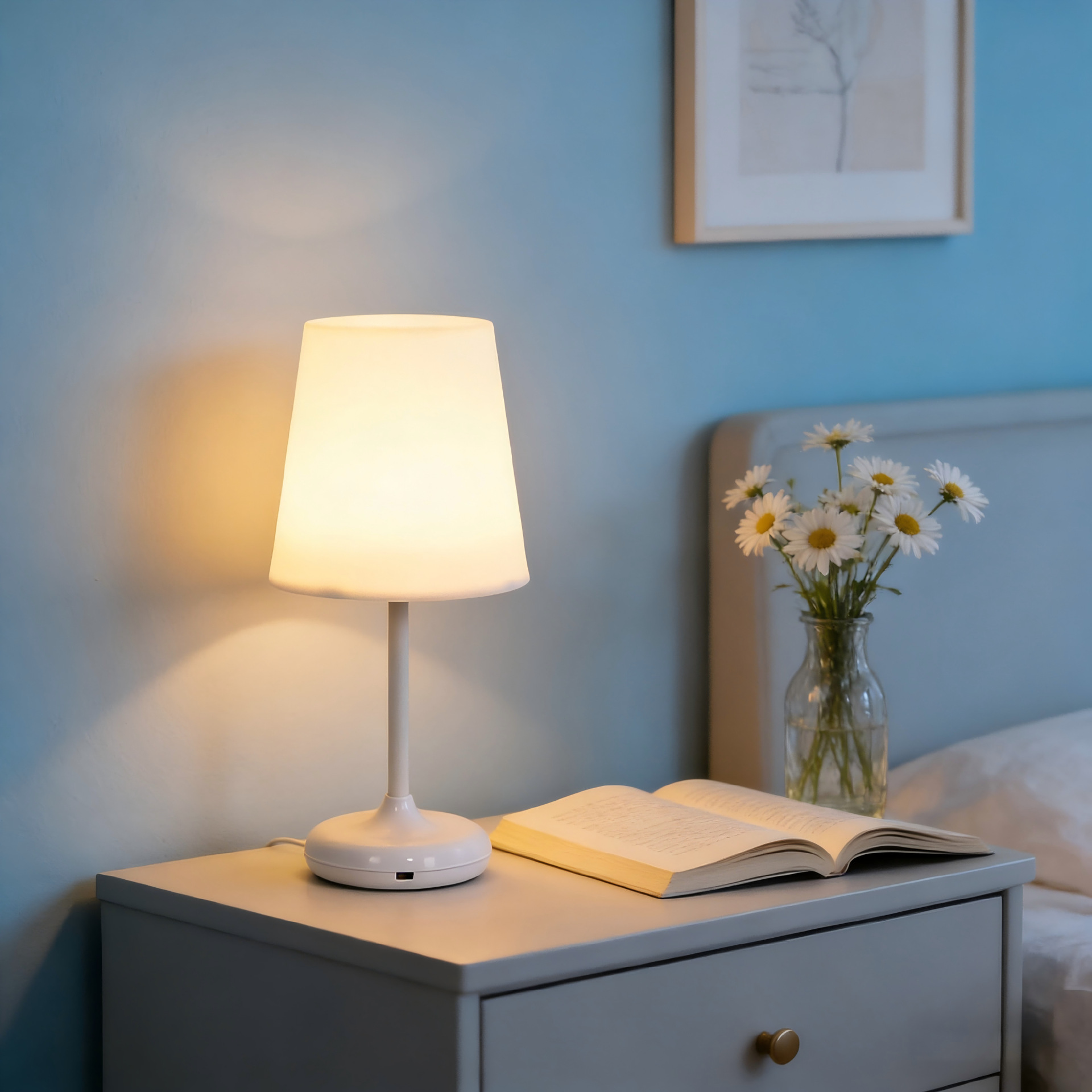 Intelligent remote control LED study USB soft light eye protection desk lamp touch sensor student bedroom bedside sleeping small desk lamp