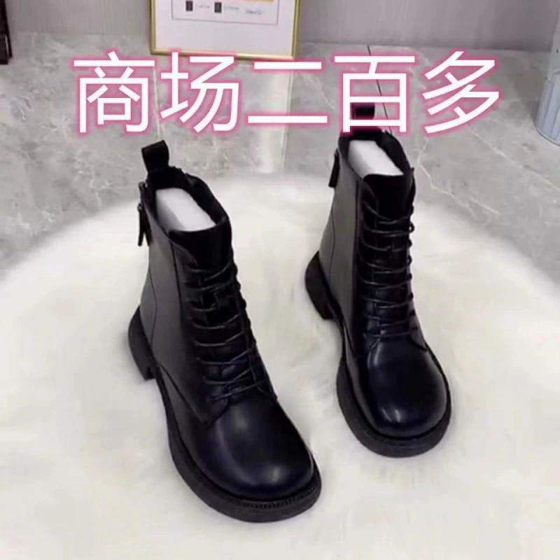 Ботинки Mango Martin, женские кожаные ботинки в британском стиле, Осень-зима 2023, уличные ботинки на толстой подошве с флисовой подкладкой