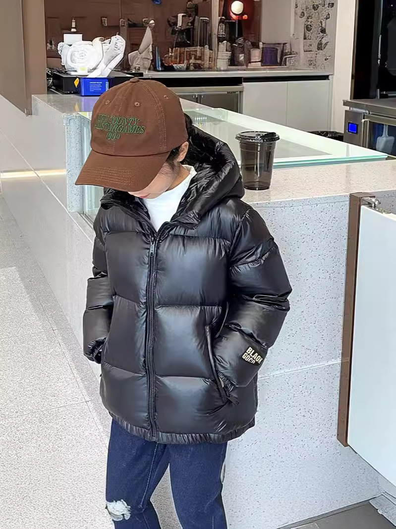 Children's long down jacket