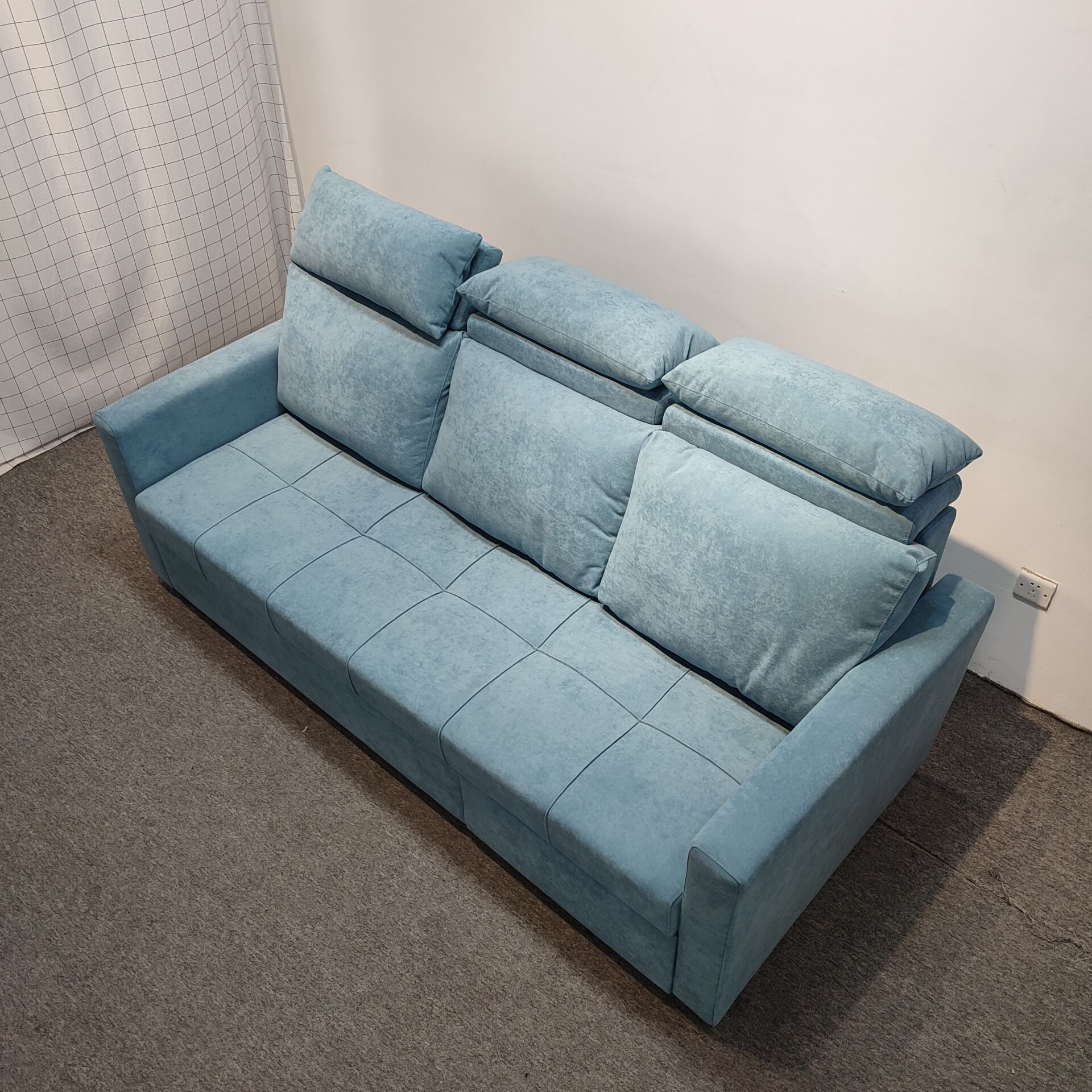 Sofá multifuncional de casa pequeña sala de estar apartamento sin lavado tecnología sofá cama de terciopelo moderno simple peinado de aire
