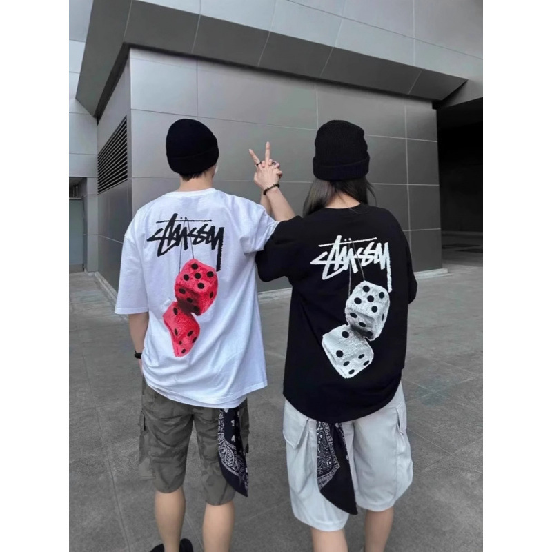 Cross-Border Summer Street Fashion High-End Trendy Short-Sleeve T-Shirt for Men, New Couple Style, Pure Cotton, Loose Design, Stu Short-Sleeve Cross-Border Summer Street Fashion High-End Trendy Short-Sleeve T-Shirt for Men, New Couple Style, Pure Cotton, Loose Design, Stu Short-Sleeve