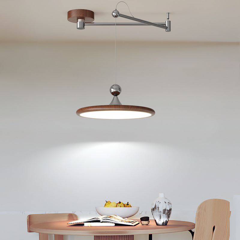 Wabi-Jifeng Restaurant UFO Candelabro Lámpara de mesa retro americana Estilo de diseñador Lámpara de bar de isla balancín de estilo medio