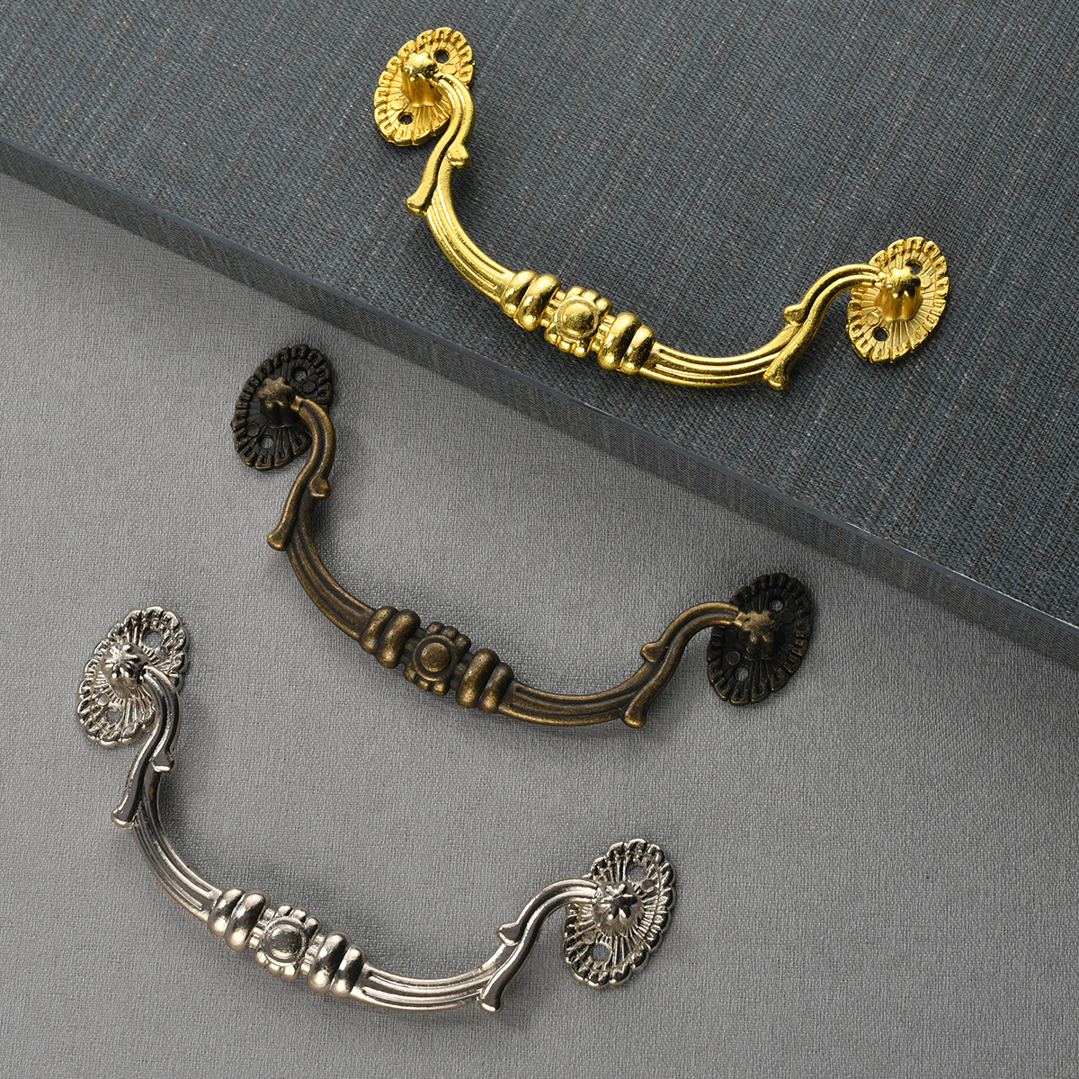 Jingmao Hardware-352 New Chinese style home decoration furniture silver bar drawer cabinet door alloy handle accessories