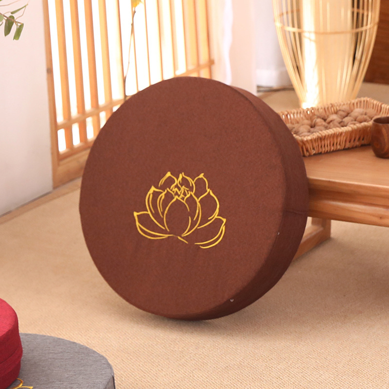 Japanese style tatami mat futon cushion thickened sitting Pier removable and washable bay window mat round cushion meditation kneeling mat