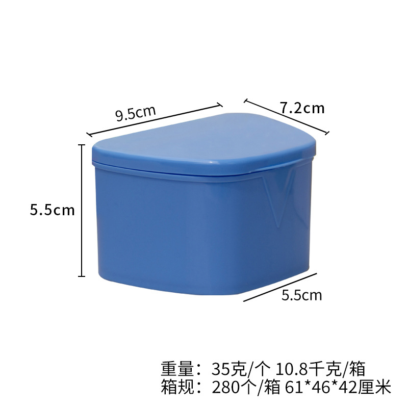 Caja de dientes de color dental, caja de almacenamiento de dientes trapezoidal, caja de retenedor, caja de dentadura, caja de dentadura, caja de frenillos, caja de almacenamiento