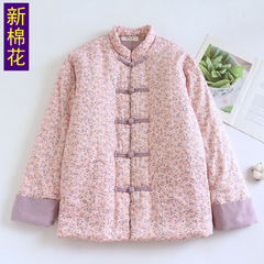 549 冬季纯手工棉花保暖衣加厚中式棉服省服国风盘扣山东花棉袄