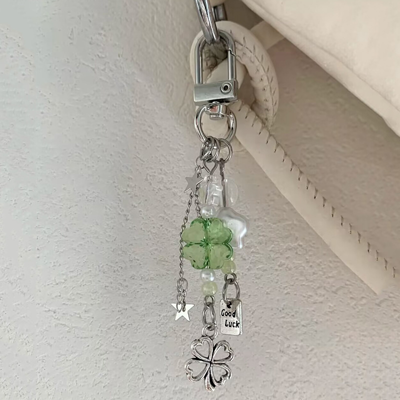 积攒幸运四叶草挂绳手作串珠自制少女心手机壳相机包包挂件挂饰|undefined
