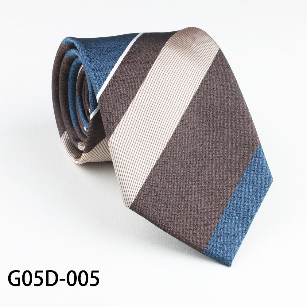 Cravatta da uomo a righe caffè stile college coreano casual_voghion.com