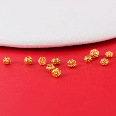 with 24K Real Gold Hollow Ball Zərgərlik ara hissələri