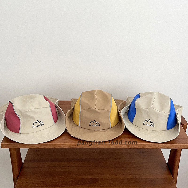 Children's fisherman hat Japanese style spring and summer color…