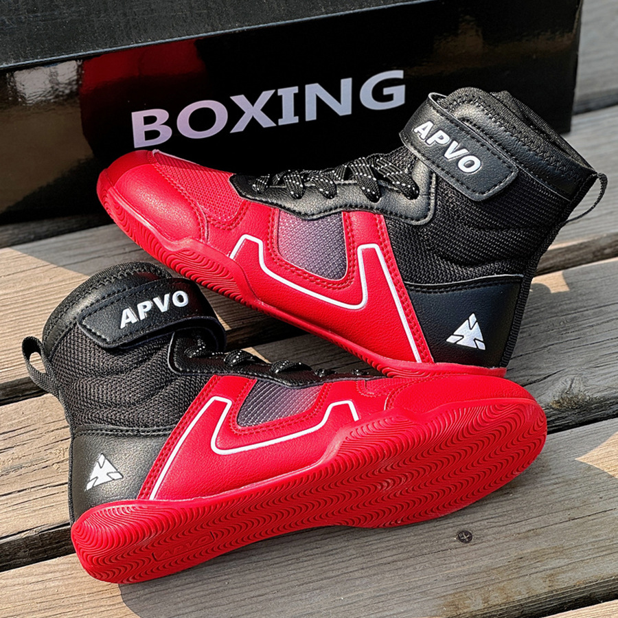 Children's Wrestling Shoes, Sanda Fighting Shoes, Martial Arts Training Boxing Shoes, Boys and Girls, Teenagers, Taekwondo Fighting Shoes