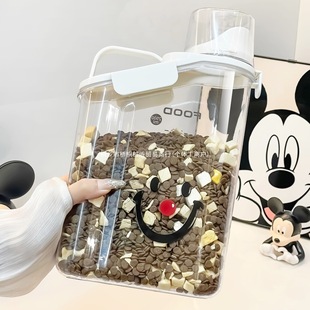 Cat Food Storage Bucket, Dog Food Sealed Bucket, Pet Cat Sealed Can, Moisture-Proof Feed Special Snack Freeze-Dried Storage Box