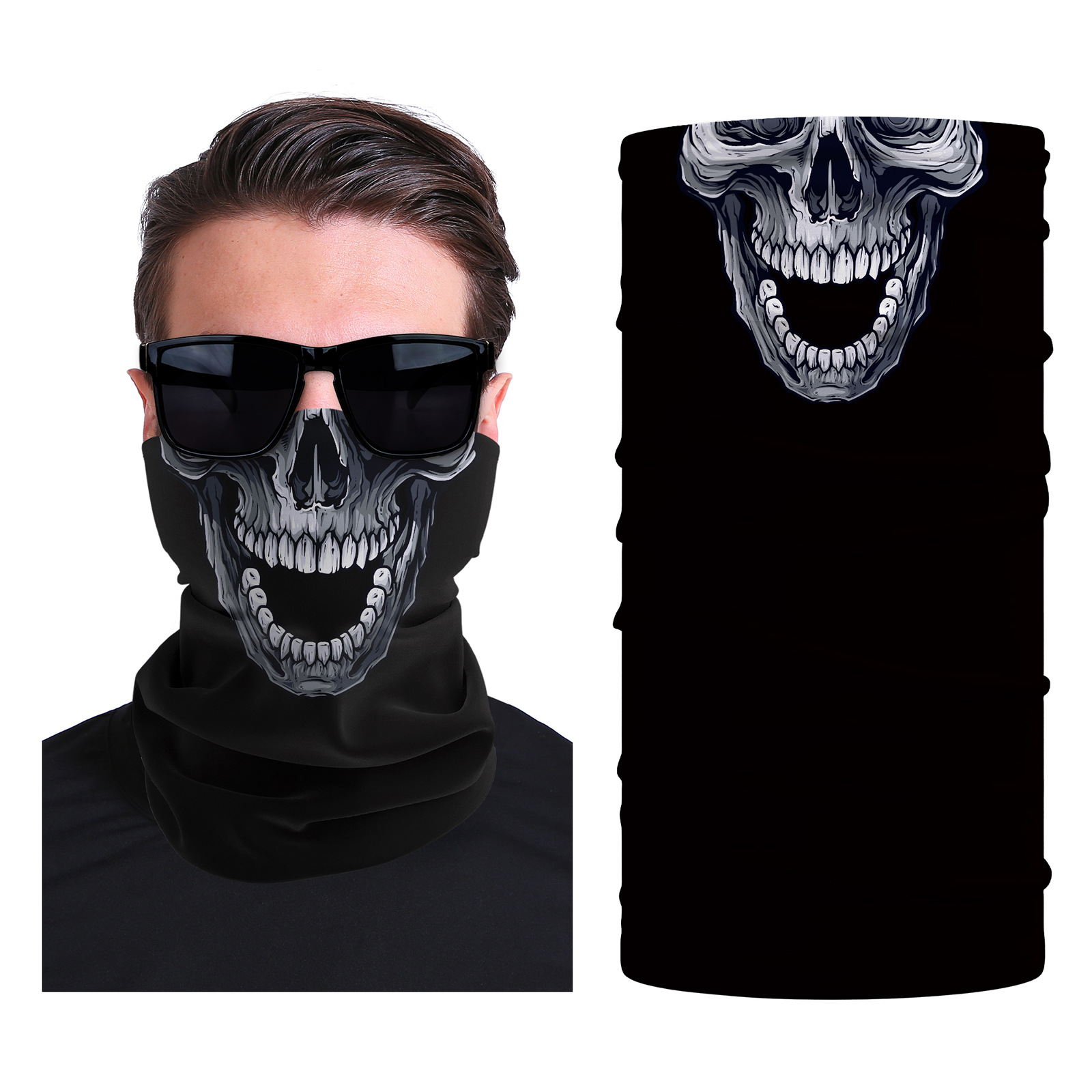 Xun hui transfronterizo media cara cráneo bufanda mágica sombrilla de viaje al aire libre máscara de equitación cuello de protección uv