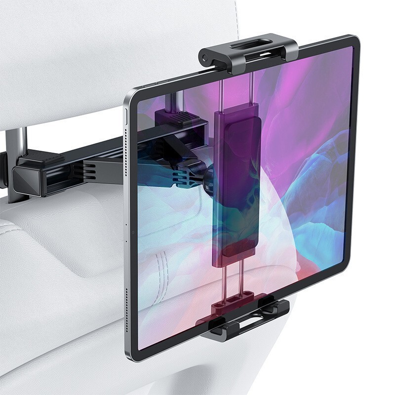 Car Rear Seat Bracket, Car Rear Headrest Retractable Buckle-Type Mobile Phone and Tablet Holder, Car Rear Headrest Mobile Phone Holder