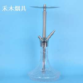 不锈钢水烟壶现货义乌工厂单管硅胶管水烟壶
