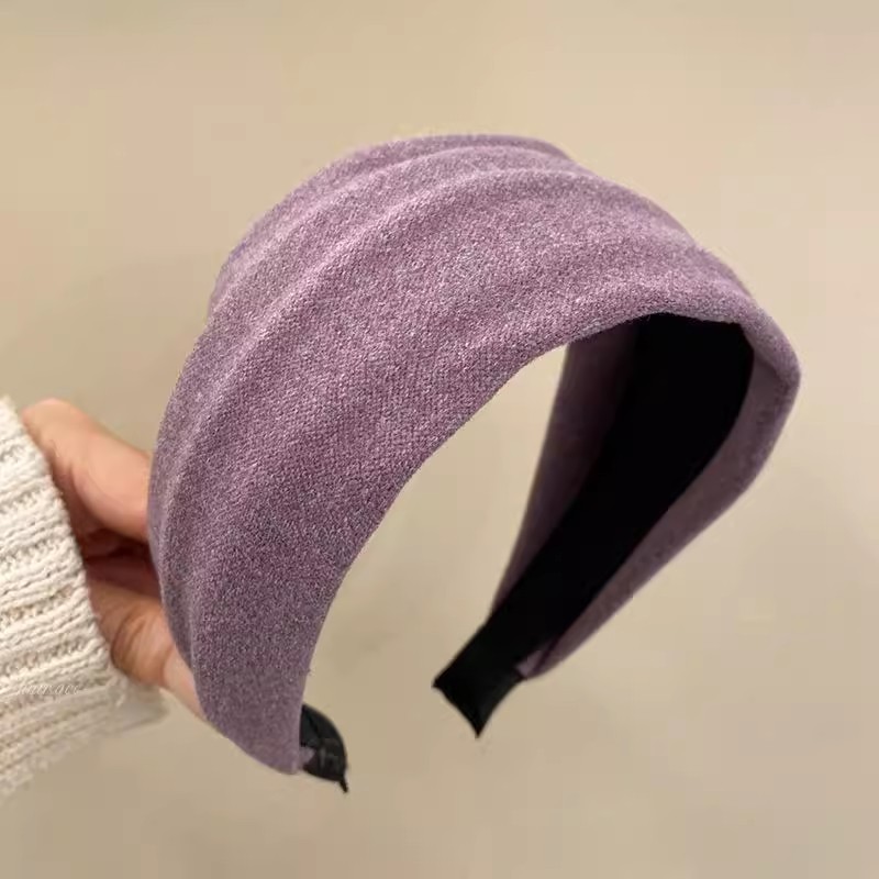 Retro otoño y invierno ancho gafas de peluche para mujeres 2025 nuevo lavado de cara gafas de cabello de alta calidad estilo estilo estilo estilo extranjero accesorios para el cabello