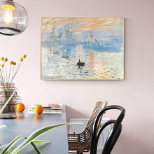 莫奈电表箱装饰画免打孔油画客厅餐厅电闸开关壁画配电箱液压上翻