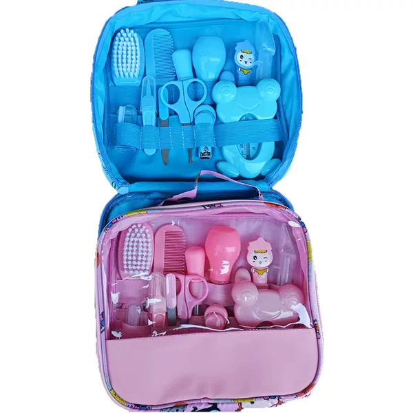 Baby Care 13-Piece Cosmetics Bag Baby Nasal Aspirator Nail Scissors Daily Cleaning Mother and Baby Care Set Wholesale