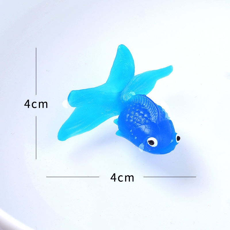 Factory direct supply of simulated soft rubber goldfish 6.0cm TPR floating soft rubber indoor and outdoor children's fish fishing toys