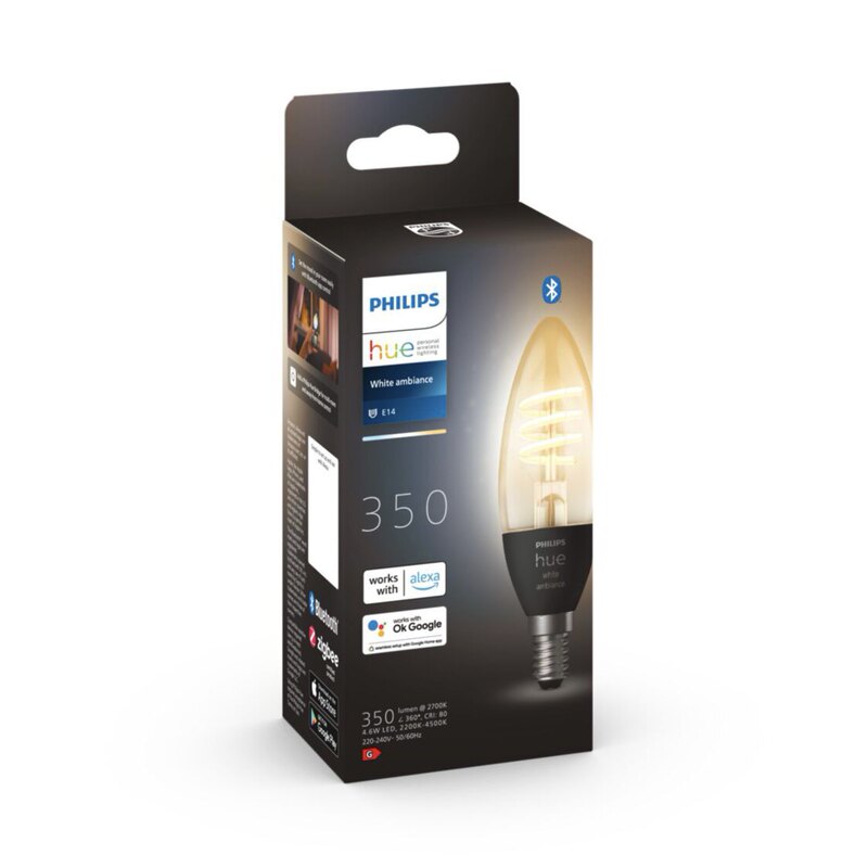 Philips Hue Retro Industrial Style Smart E14 Small Screw Base Color Temperature Adjustable Candle Light Bulb Homekit