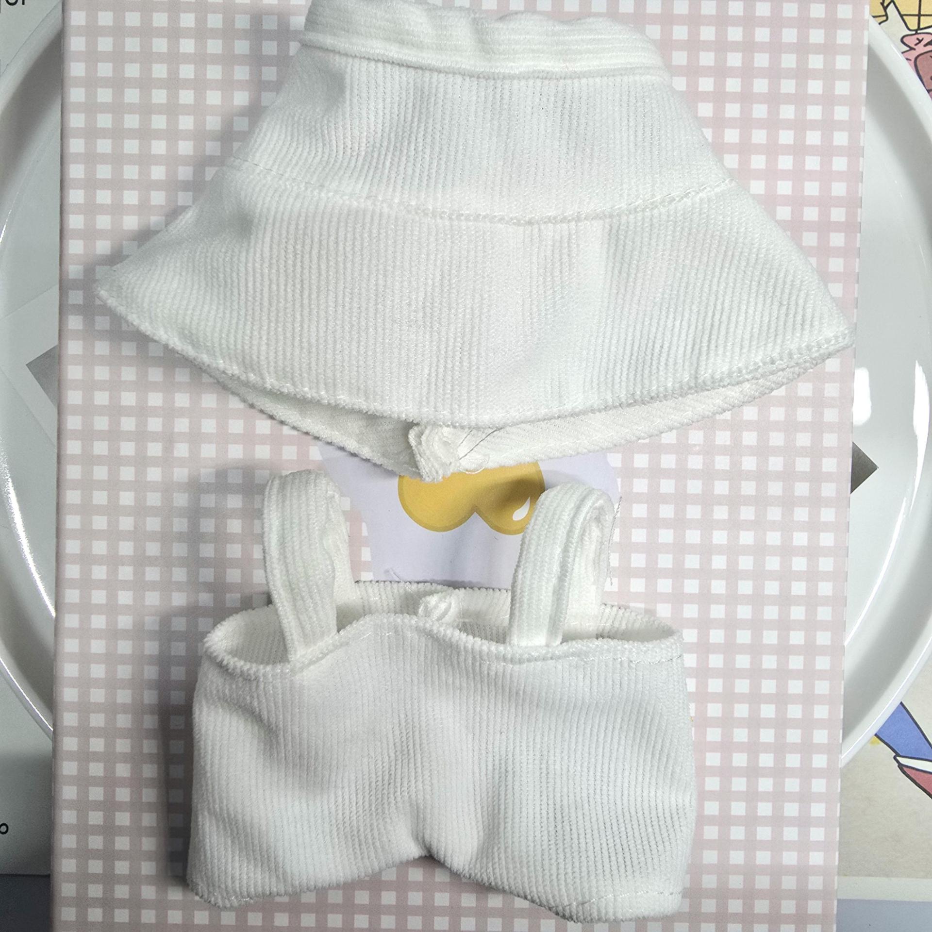 Solo ropa] ropa de tela rabu, babero, traje de sombrero, llavero, accesorios colgantes Labubu de primera generación