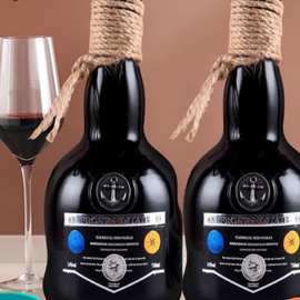 【意大利原酒】进口14度干红葡萄酒750ml大肚瓶雕花瓶红酒