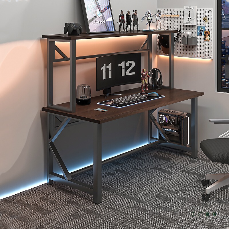 E-Sports Hotel Table Internet Cafe Double Table Chassis Table Double-Layer Computer Table E-Sports Hall Home Computer Table